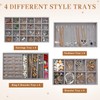 Tondiamo 16 Pcs Jewelry Drawer Organizer Grey 8.39 x 4.88