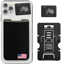 Gecko Travel Tech American Flag Credit Card and Cash Phone Pocket - USA Card Holders - United States Phone Wallet Stick on - USA FLAG