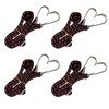 EZZLife Bungee Cords with Hooks, 4 Pack 39in/1m Adjustable Flat