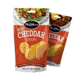 Mrs. Cubbison's Cheese Crisps | Cheddar Flavor | 1.98 Ounce, Pack of 9 | 100% Real Cheese | Keto Friendly | Great for Snacking and Salad Topper