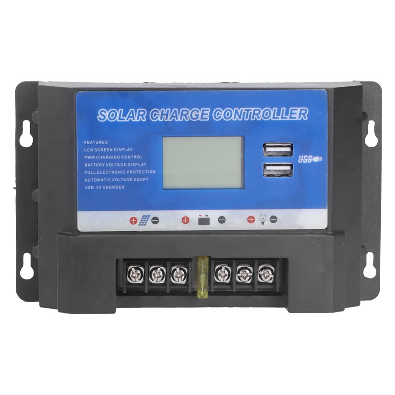 Solar Charge Controller LCD Display Dual Usb Interface Durable Solar