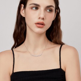 N9NEMUSES Moissanite Necklace for Women 1.1 Carat Lab Grown Moissanite Diamond D Color (VVS1), 925 Sterling Silver Women Pendant Necklace Birthday Gift for Wife, Anniversary Present for Wife Women, Jewelry Gift for Women Wife Mom Girlfriend Lady