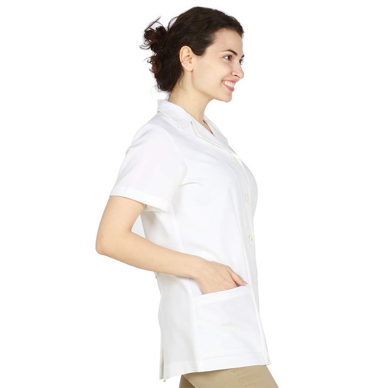Tess Women's Salon Smock – Bleach-Proof Stylist Jacket, Lightweight Button-Down