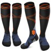 CAMBIVO 2 Pairs Compression Socks for Women and Men(15-20 mmHg),