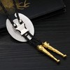 HUABOLA CALYN Gold Bolo Tie for Men- Golden Initial Letter