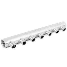 GOGOUP Shower Water Manifold G3/4" Inlet with G1/2" Outlet 7-Way Distribution Branches Air Flow Pump Tubing Thread 7 Positions Inline Quick Adapter Air Hose Closed