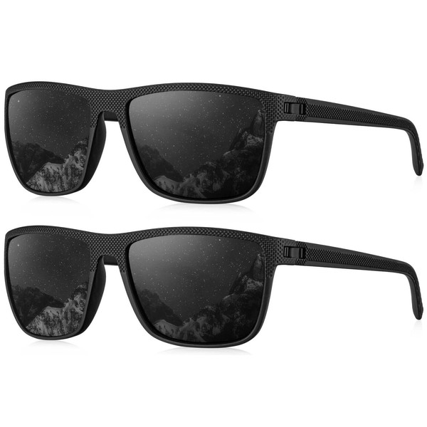 HENGOSEN Sunglasses for Men, Polarised Sunglasses for Men with Lightweight