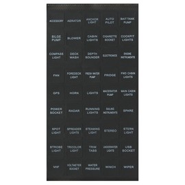 Alamor 45pcs Caravan Marine Boat Instrument Switch Circuit Panel Sticker Label