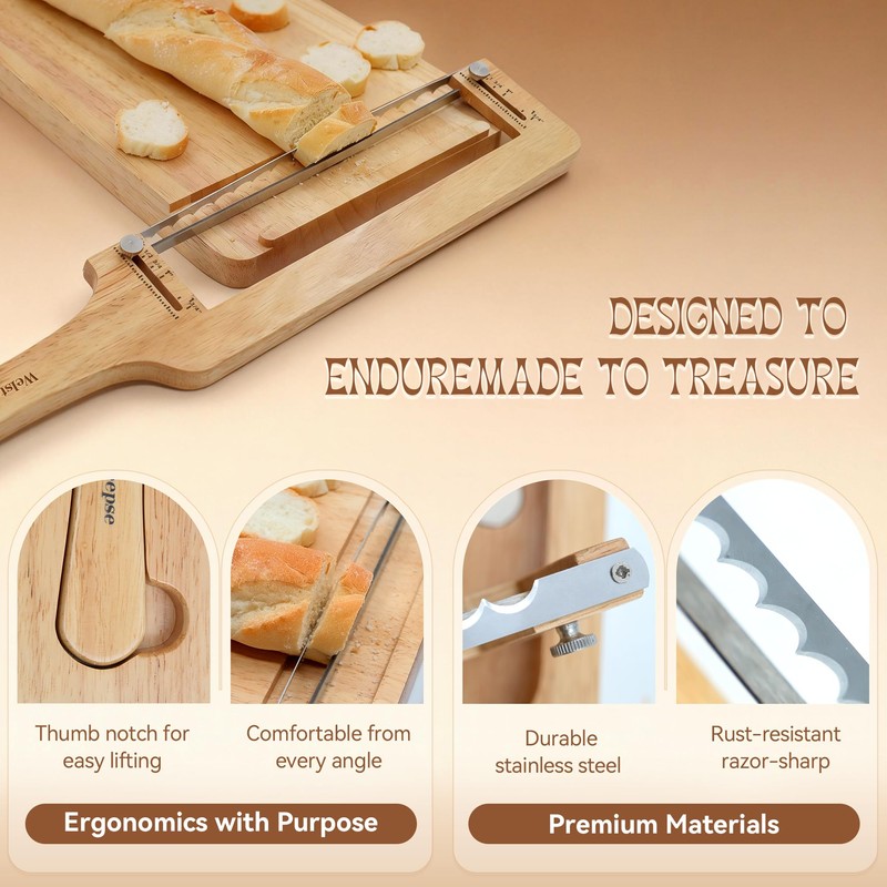 welsteepse Bread Slicer for Homemade Bread – Sourdough Bread Knife