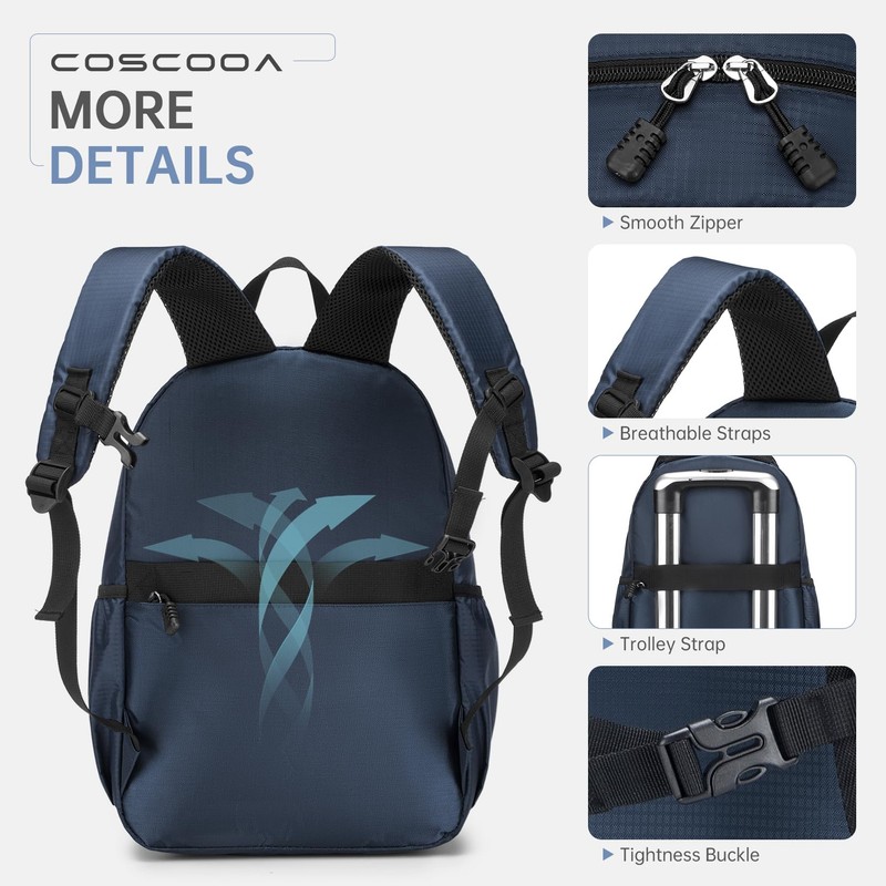COSCOOA Small Carry On Backpack 20L,United Airlines Personal Item Bag