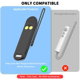 Nex Silicone Case Cover for Playground Game System Remote, Anti Slip Shockproof Protective Sleeve with Lanyard (Black)