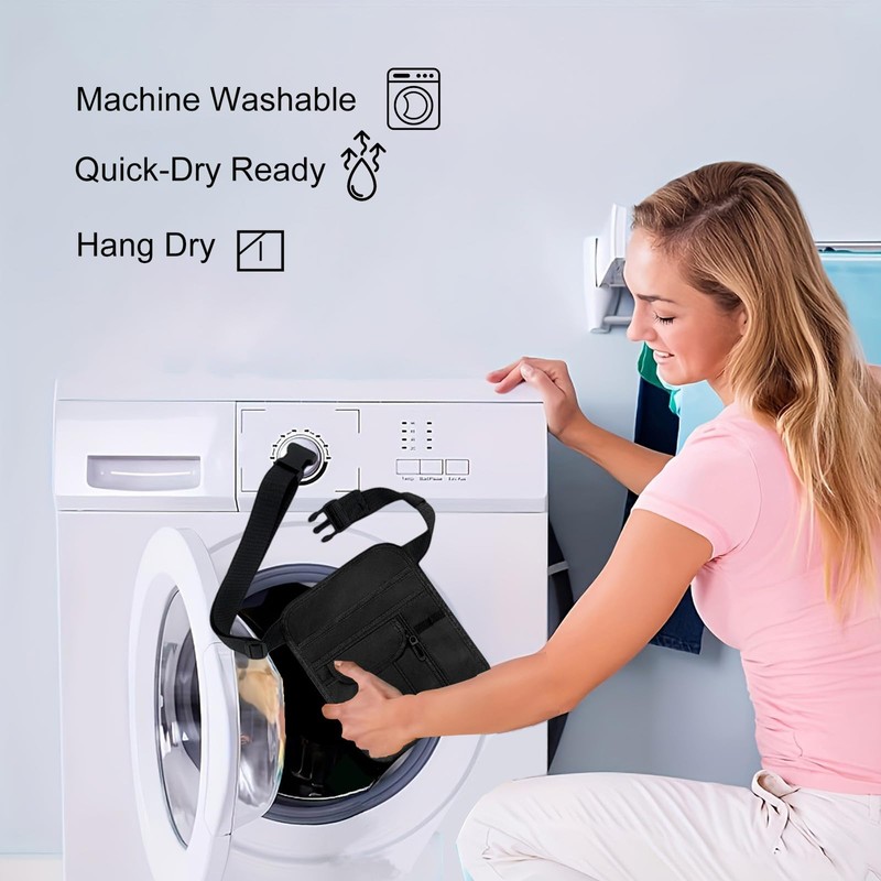 Merleu Quality Server Apron,Machine Washable Waitress Apron with Adjustable Belt,Durable