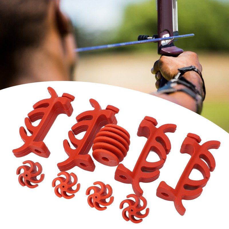 Rubber Shock Absorption Set Bow String Piece Dampening Stabilizer for