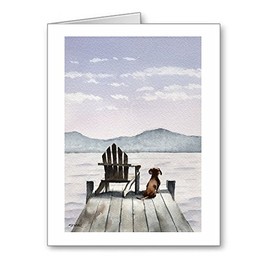 DJ Rogers Fine Art Dachshund - Set of 10 Note Cards With Envelopes