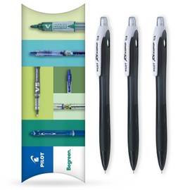 Pilot Rexgrip Mechanical Pencil - BeGreen Range - 74% Recycled - Black Barrel - 0.5mm Nib - Pack of 3 in Pillow Packaging