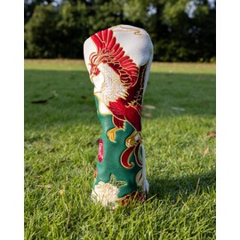 YXFSG Golf Head Covers, Phoenix Style Hybrid Headcover, Unique Design Golf Club Covers Funny, Golf Headcovers Premium PU Leather and Exquisite Embroidery with Soft Inner Lined for Most Brands