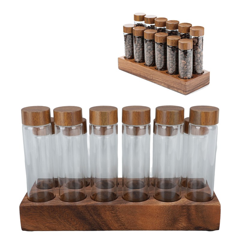 Coffee Sugar Canister Set High Borosilicate Glass Coffee Bean Storage