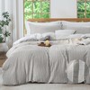 MILDLY MILDLY Brown Jacquard Stripe Duvet Cover - 100% Washed