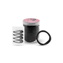 M.Y.L. Hair Scrunchies - Hair Scrunchies - Metal Free Elastic Hair Bobbles - Black - Pack of 30