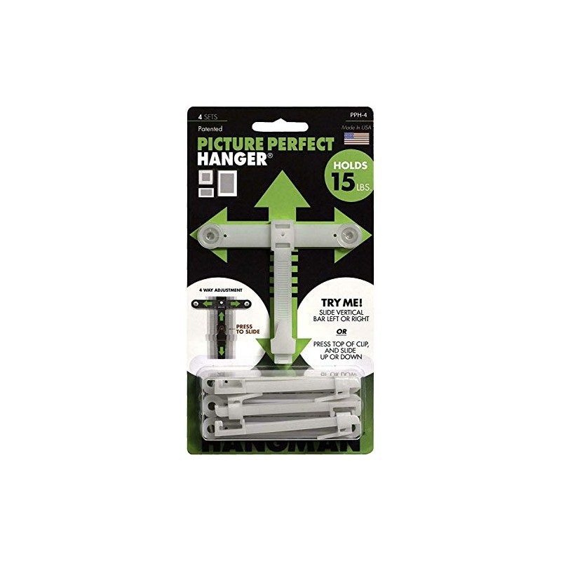 Hangman PPH-4 Picture Perfect Hanger, the 4 way fully adjustable