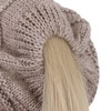 Faera Women's Winter Hat Cable Hole Braid Beanie Hat Knitted