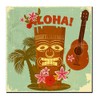 2 x Aloha Hawaii Tiki Stick Sticker Car Van Caravan