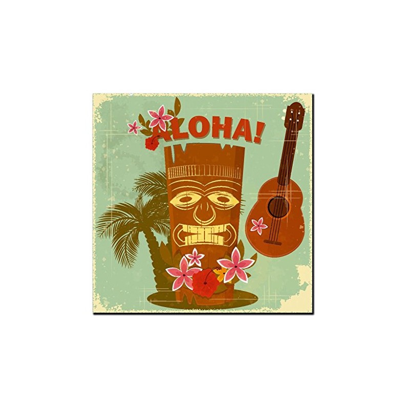2 x Aloha Hawaii Tiki Stick Sticker Car Van Caravan