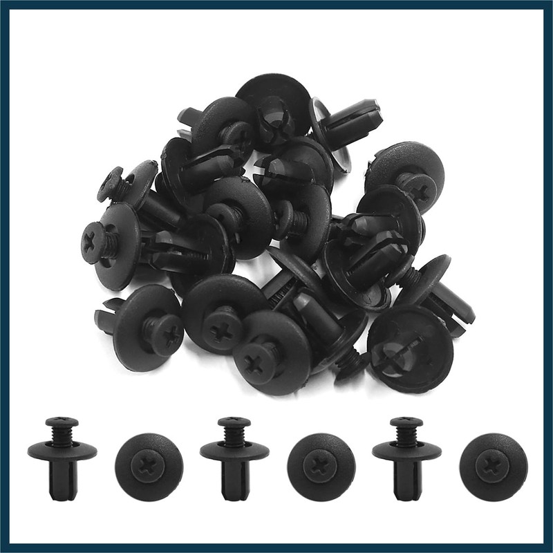 TUCKBOLD 20PCS Interior Push in Expanding Screw Plastic Rivets for