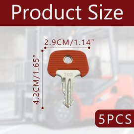 702 Ignition Key, Pack of 5 Replacement Ignition Keys, Construction Machinery Key Set, Excavator Key, Replacement 702 Ignition Key, Plant Key Start Key, Excavator Key Set for Excavator, Tractor,