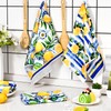 Homlouue 2 Pack Lemon Kitchen Hand Towels, Decorative Kitchen Towels