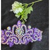 50th Birthday Sash and Tiara for Women Purple 50 Fabulous