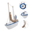 Operitacx 2 Pcs Mediterranean Ship Sailboat Decor Wooden Sailing Boat