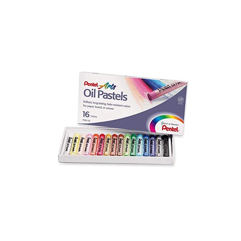 Pentel Arts Oil Pastels, 16 Color Set (PHN-16)