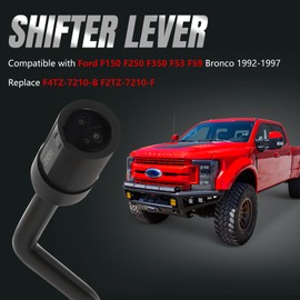 Dexonu Transmission Gear Shifter Lever Compatible with Ford F150 F250 F350 F53 F59 Bronco 1992-1997 Replace F4TZ-7210-B F2TZ-7210-F