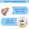 GEEHUA 50PCS Locking Pin Backs, Locking Pin Keeper Clasp Metal