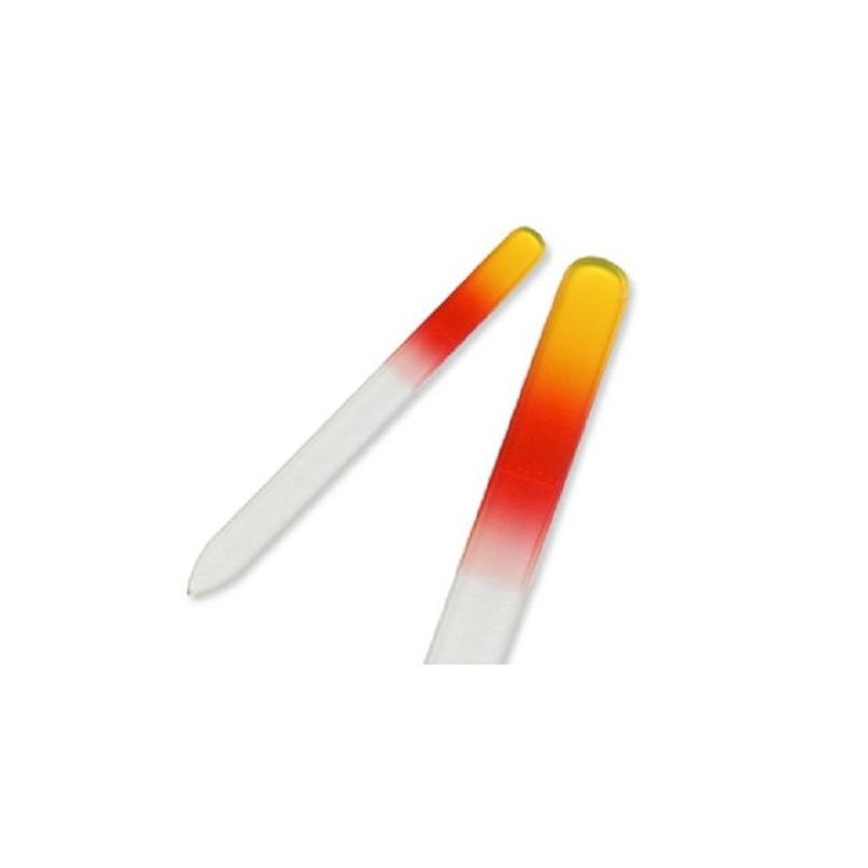 Brajek Glass Nail File 140mm Single Sided (Orange Gradient #01)