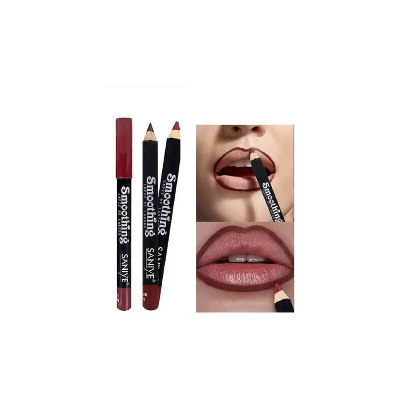 Set 12 Delineadores Labiales Tonos Intensos Acabado Fino