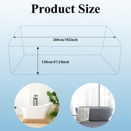 4 Pack Bathtub Liners Disposable Bathtub Cover Portable Large Bathtub Lining Plastic Bag Individual Pack Bathtub Liner Large Size (102 x47 Inch) Bath Tub Liner Bag for Travel Salon Household Hotel