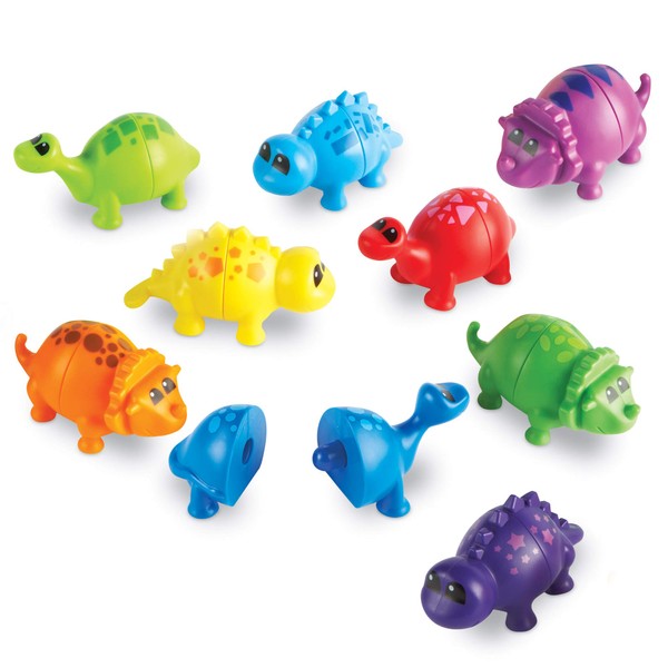 Learning Resources Snap-n-Learn Matching Dinos, Fine Motor, Counting & Sorting Toy, 18 Pieces, Ages 2+