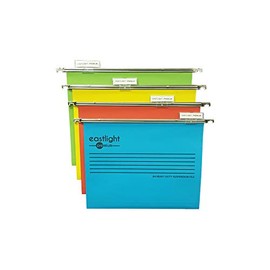 Eastlight Premium Filing Cabinet A4 Suspension Files with Tabs and Inserts (Pack 10) 100% Recycled Manilla. Made in The UK, Please Check Size Required **