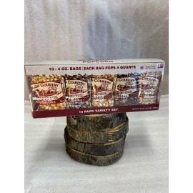 Amish Country Popcorn 4 Ounce Variety Gift Set (10 Pack Assorted)