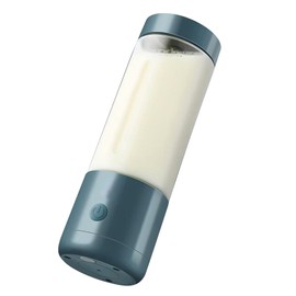 Portable Blender High Speed Rotation Multifunctional USB Electric Juicer for Home Travel 400mlVintage Blue Double Blade