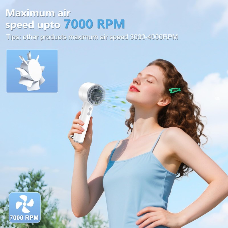 JATEKA Handheld Fan, Portable Mini Fan, USB Fan, Hand Fan