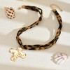 Scarf Bandana Necklace with Charm Leopard Chunky Gold Heart Starfish