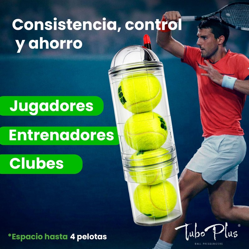 TUBOPLUS Paddle and Tennis Ball Pressurizer X4 Crystal with Pump
