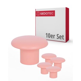 Gedotec Furniture knobs for children's rooms, diameter 32 mm, colour: pink, pack of 10, furniture handles, plastic, colour, cabinet knobs, colourful furniture knobs, modern furniture handles, cabinet