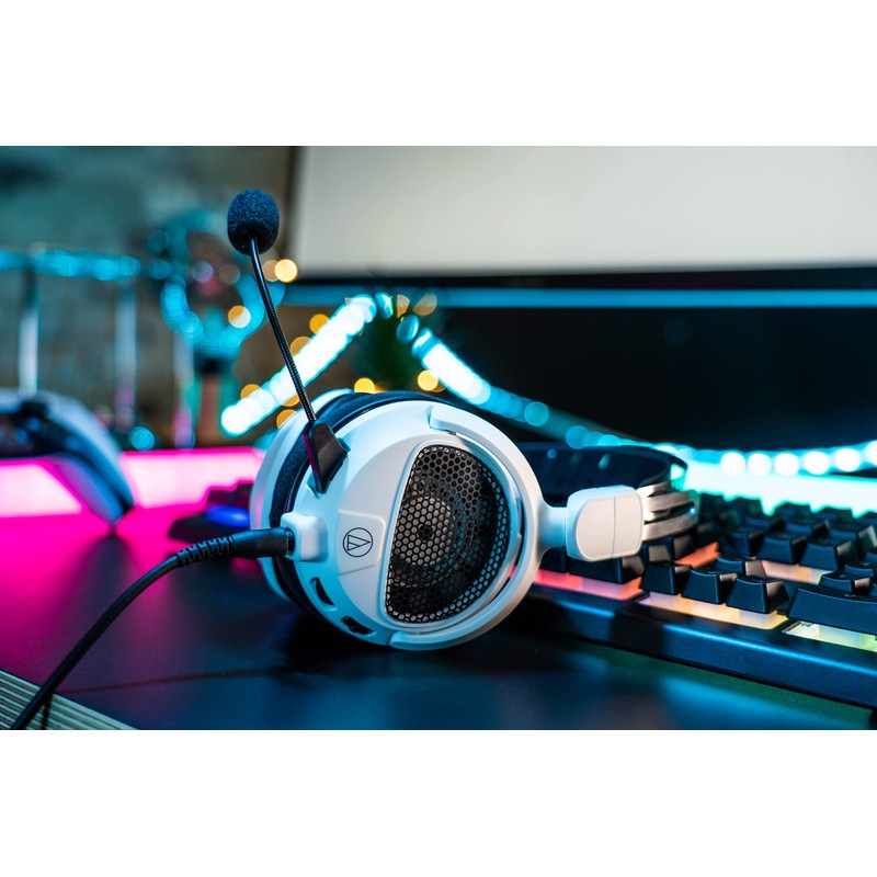 Audio-Technica ATH-GDL3WH Open-Back Wired Gaming Headset with 3 Year Amber