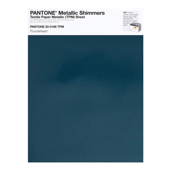 Pantone Metallic Shimmer TPM, 8.5x11 Inch Sheet, 20-0166 Thunderhead