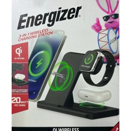 Universal, For Apple Energizer 3-in-1 Wireless Fast Charging Station "QI Certified" ( New Sealed Box)