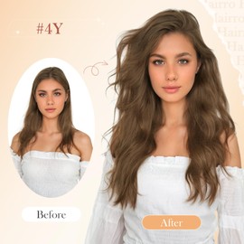 Hairro U Tip Hair Extensions Human Hair With Microlink Micro Loop Pre Bonded Hot Fusion Keratin Nail Tipped Real Hair Utips Hairpieces For Women 16 inch 50g 50 Strands #4Y Medium Brown